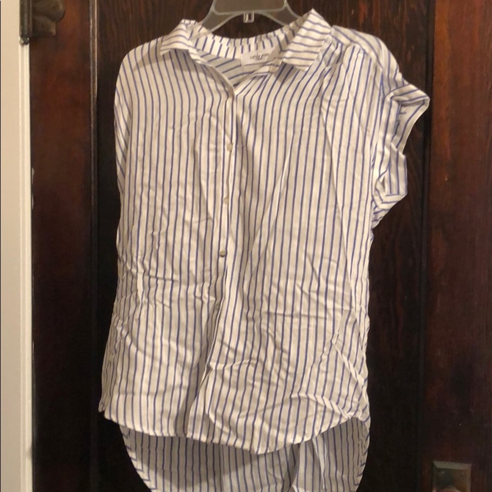 Carly Jean Los Angeles Blue/White Top, Sz M